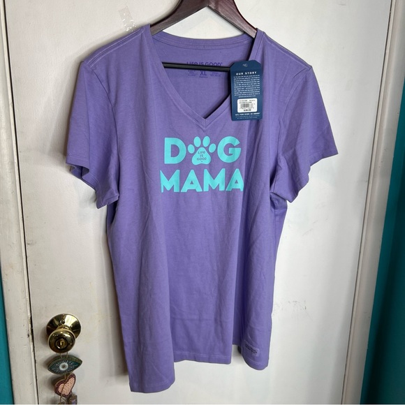 Life is good Dog mama graphic t-shirt new with tags - Picture 1 of 3